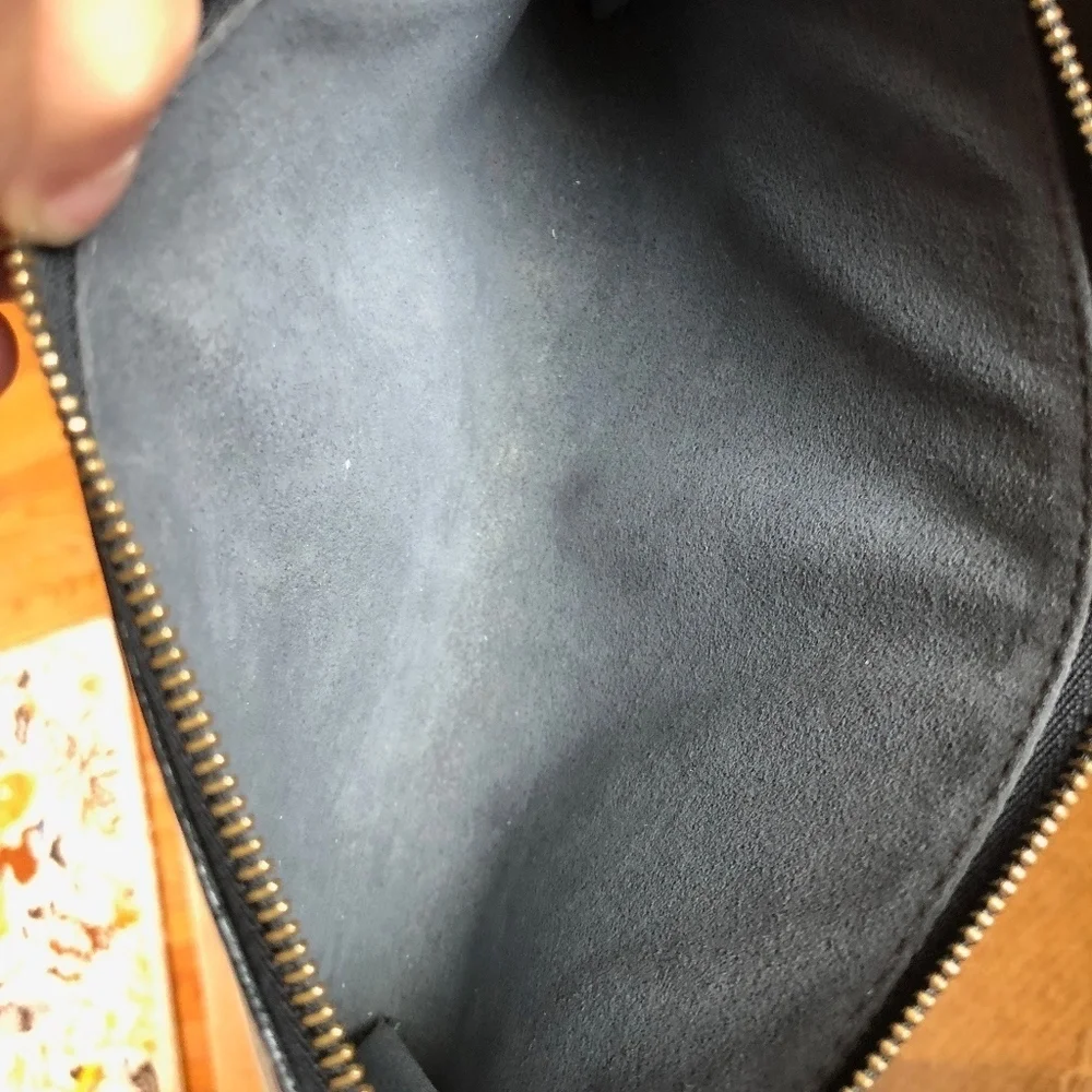 Louis Vuitton Pochette Black EPI Leather Clutch
